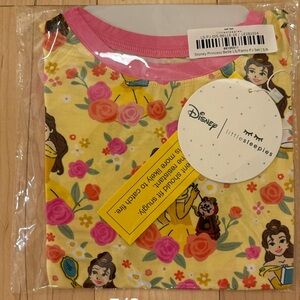 Little Sleepies Disney Princess Belle 2 Piece Pajama Set 5/6Y